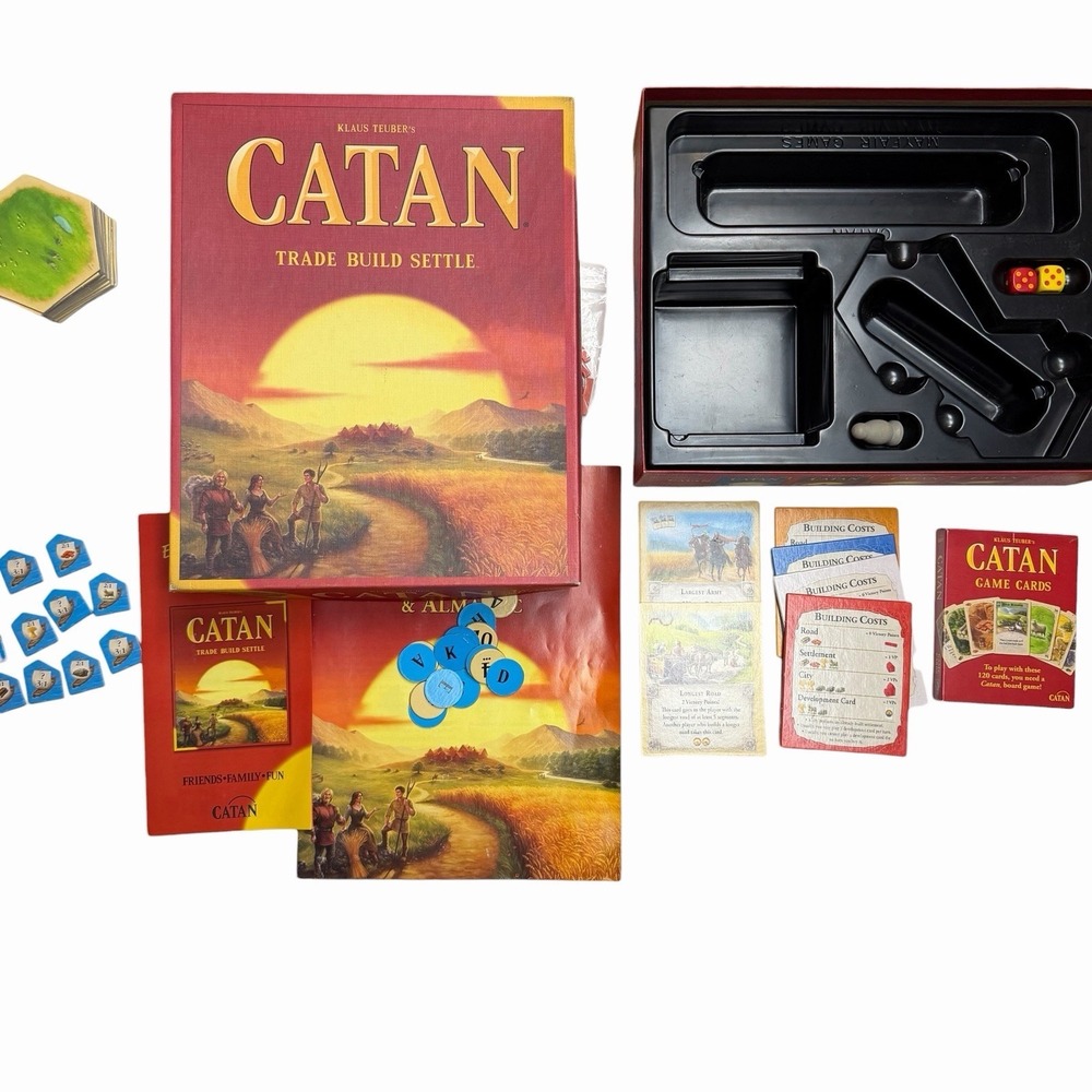 Settlers of Catan Board Game Klaus Teuber Not Complete Parts Pieces - Picture 4 of 7